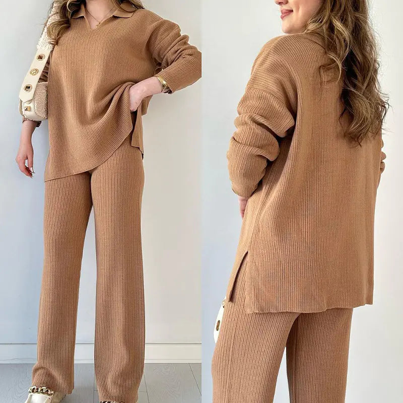 2023 Autumn Fashion Loose Knit Two-Piece Set for Women