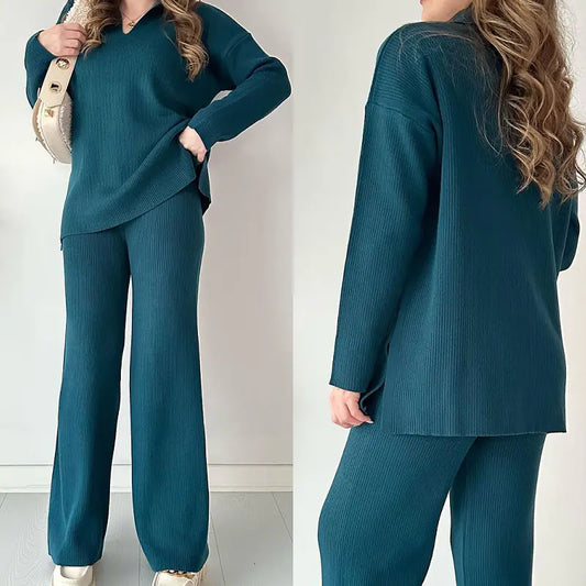 2023 Autumn Fashion Loose Knit Two-Piece Set for Women