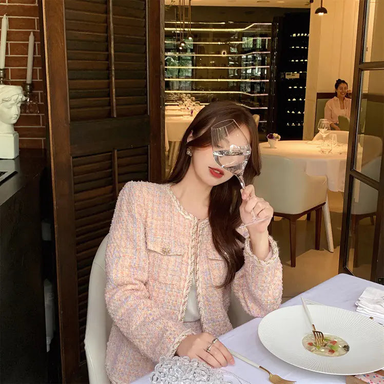 2020 Chic Pink French Jacket for Women