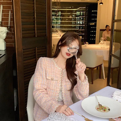 2020 Chic Pink French Jacket for Women