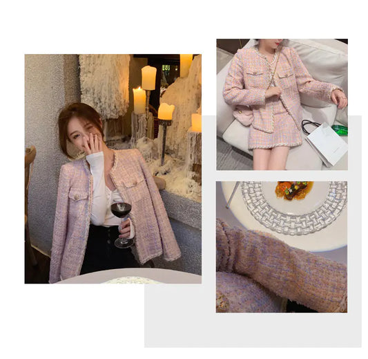 2020 Chic Pink French Jacket for Women
