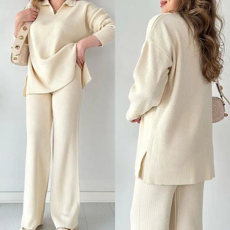 2023 Autumn Fashion Loose Knit Two-Piece Set for Women