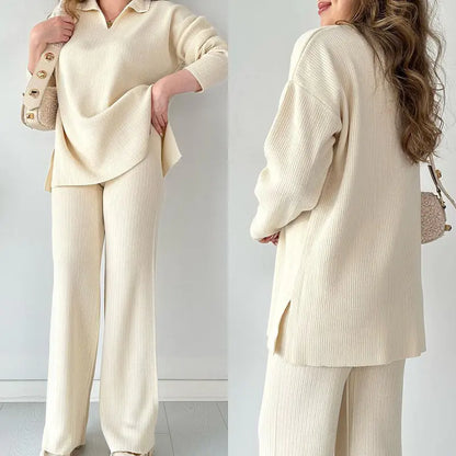 2023 Autumn Fashion Loose Knit Two-Piece Set for Women