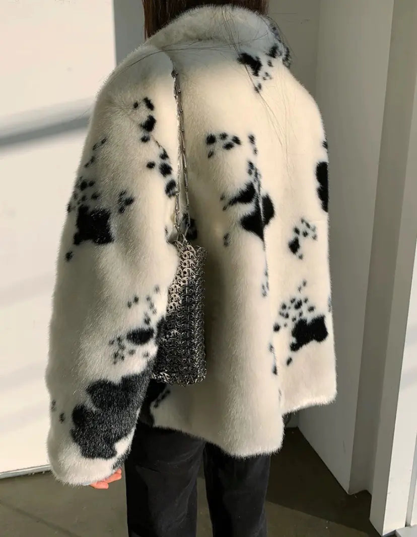 Chic Cow Collar Cotton Jacket