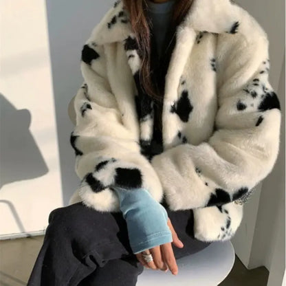 Chic Cow Collar Cotton Jacket