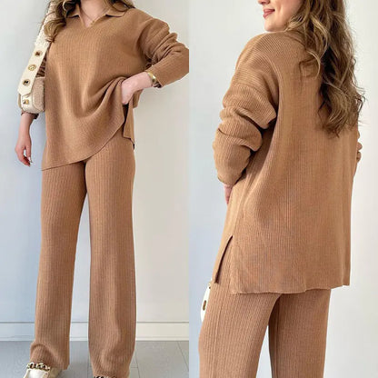 2023 Autumn Fashion Loose Knit Two-Piece Set for Women