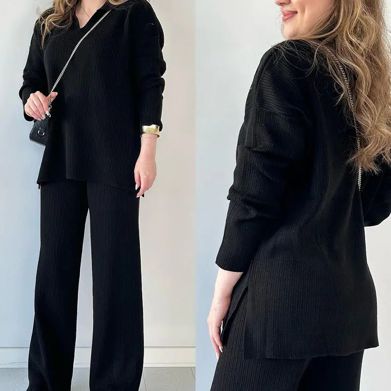2023 Autumn Fashion Loose Knit Two-Piece Set for Women