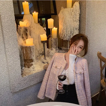 2020 Chic Pink French Jacket for Women