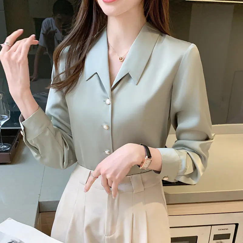 Sleek Satin Shirt for Stylish Women